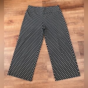 J Jill Wide‎ Leg Pull On Pants Wearever Collection Size Large Smooth Fit Ikat